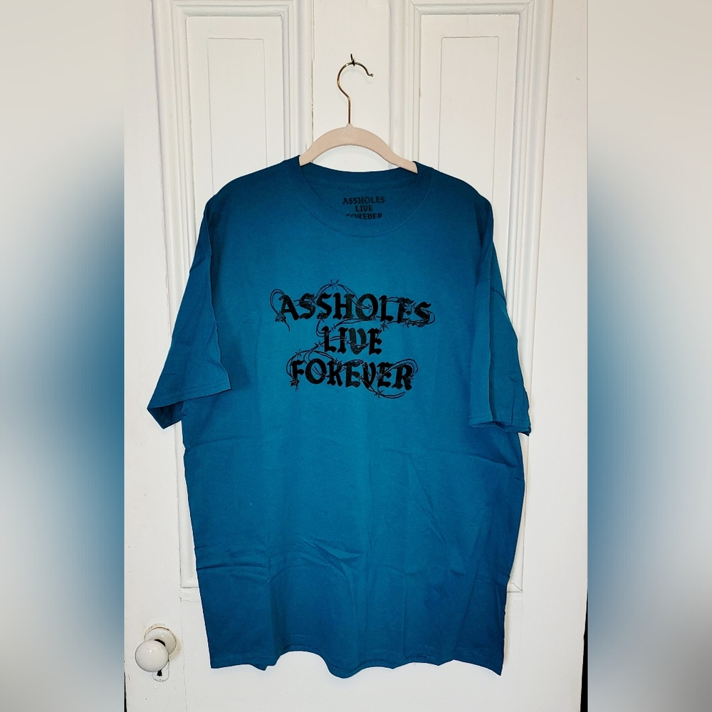 Assholes Live Forever Teal Barbwire‎ 2xl